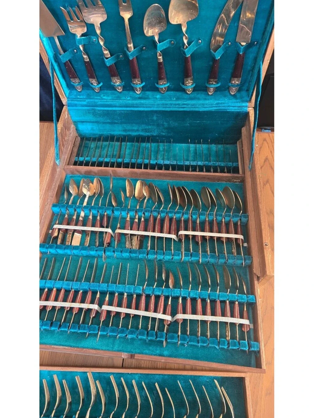 Vintage 144pcs SIAM  Bronze Flatware Set Complete Service